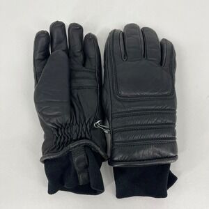 Skitique Vintage Black Leather Ski Gloves Ladies Medium Winter Snow Outdoor